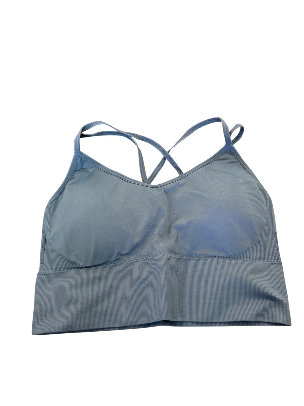 Light Blue Criss Cross Padded Sports Bra